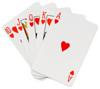 Playing Cards Set On White Background Sticker