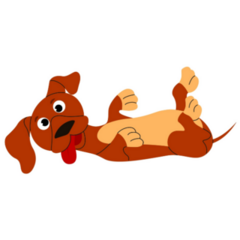 Playing Dachshund Sticker