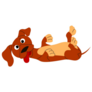 Playing Dachshund Sticker
