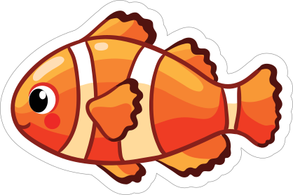 Pleasant Clownfish Sticker