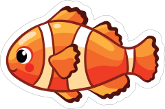 Pleasant Clownfish Sticker