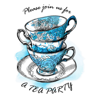 Please Join Us For A Tea Party! England UK Sticker