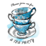 Please Join Us For A Tea Party! England UK Sticker