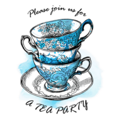 Please Join Us For A Tea Party! England UK Sticker