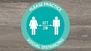 Please Practice Social Distancing Circle Floor Sticker