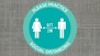 Please Practice Social Distancing Circle Floor Sticker