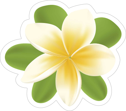 Plumeria Flower Sticker