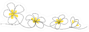 Plumeria Flowers In Continuous Line Art Drawing Style Sticker