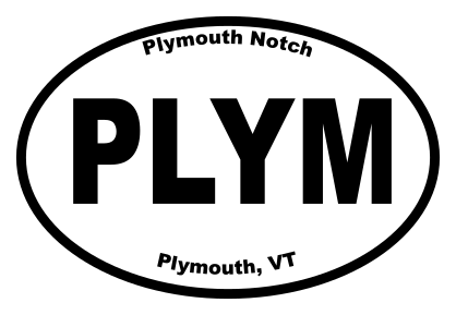 Plymouth Notch Oval Sticker