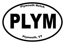 Plymouth Notch Oval Sticker