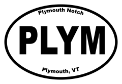 Plymouth Notch Oval Sticker