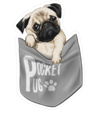 Pocket Pug Sticker