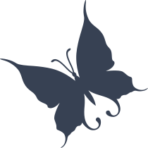 Pointy Butterfly Swirls Sticker