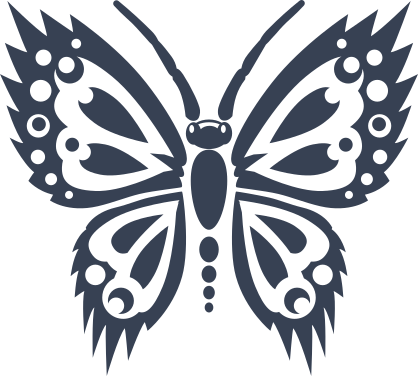 Pointy Butterfly With Dots Sticker