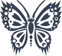 Pointy Butterfly With Dots Sticker