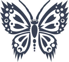 Pointy Butterfly With Dots Sticker