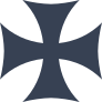 Pointy Medieval  Cross Sticker