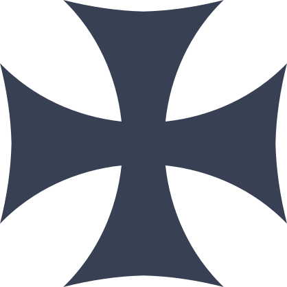 Pointy Medieval  Cross Sticker