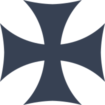 Pointy Medieval  Cross Sticker