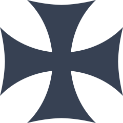 Pointy Medieval  Cross Sticker