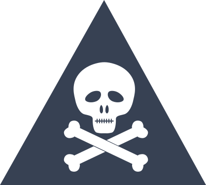 Poison Symbol Skull And Crossbones Sticker