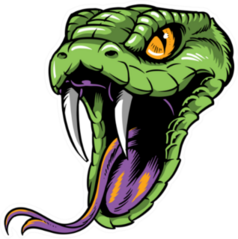 Poisonous Snake Head With A Long Forked Tongue Sticker