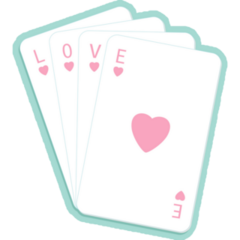 Poker Playing Cards Love Sticker 