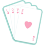 Poker Playing Cards Love Sticker 