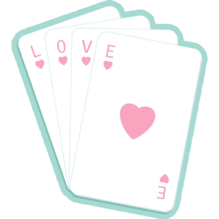 Poker Playing Cards Love Sticker 