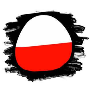 Poland Flag On Brush Strokes Sticker