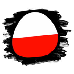 Poland Flag On Brush Strokes Sticker