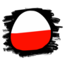 Poland Flag On Brush Strokes Sticker