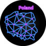Poland Neon Map Sticker