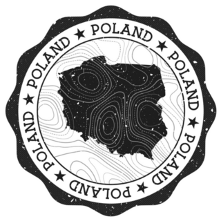 Poland Outdoor Stamp Round Sticker