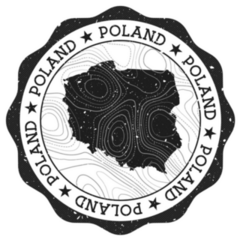 Poland Outdoor Stamp Round Sticker