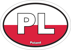 Poland Pl Flag Oval Sticker