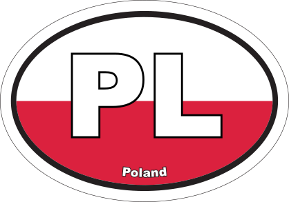 Poland Pl Flag Oval Sticker