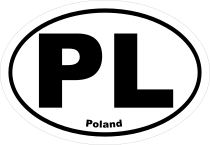 Poland Pl Oval Sticker