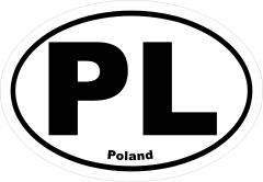 Poland Pl Oval Sticker