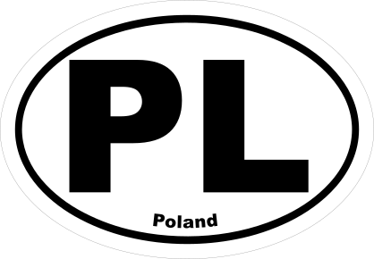 Poland Pl Oval Sticker