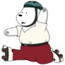 Polar Bear Rollerblading Sticker