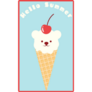 Polar Bear Shaped Ice Cream Sticker