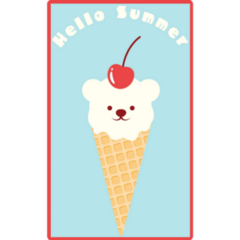 Polar Bear Shaped Ice Cream Sticker