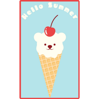 Polar Bear Shaped Ice Cream Sticker