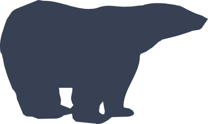 Polar Bear Silhouette Sticker