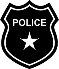 Police Badge Silhouette Sticker