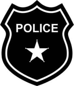 Police Badge Silhouette Sticker