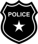 Police Badge Silhouette Sticker