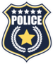 Police Badge with Stars Sticker