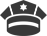 Police Cap Icon Sticker